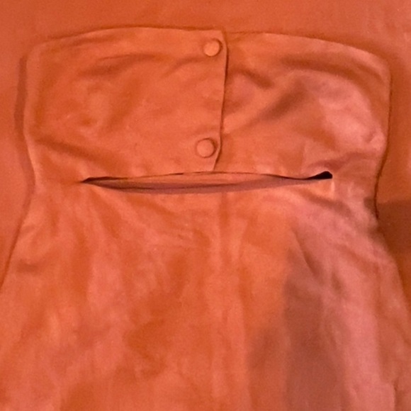 Adriana Degreas size Small strapless linen maxi dress, cutout just below bust - Picture 4 of 10